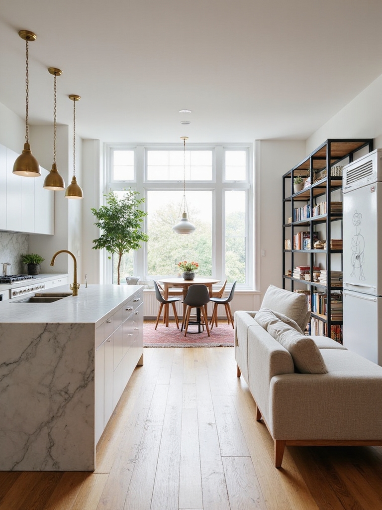 open kitchen sightlines and zoning