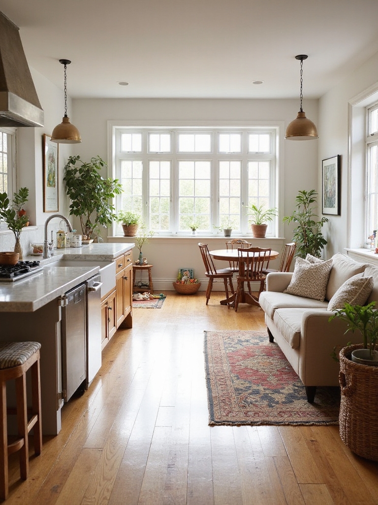 open plan family friendly functional flow