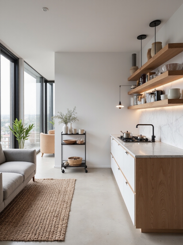 open plan farmhouse zoning cues