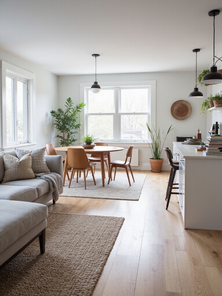open plan living dining kitchen