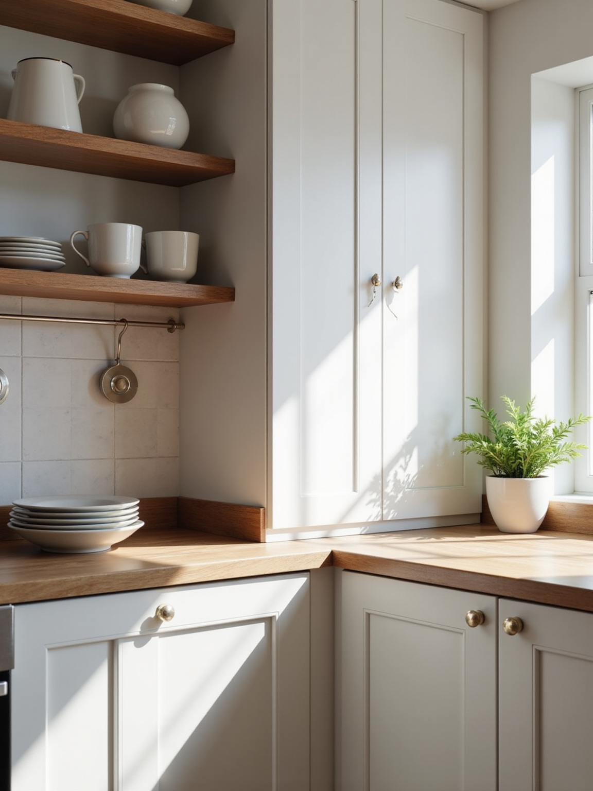 open shelving enhances perceived space