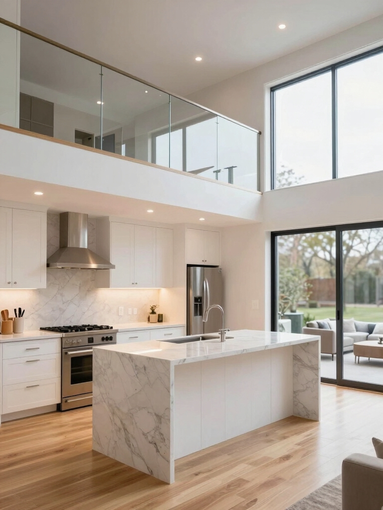 open sightlines with glass