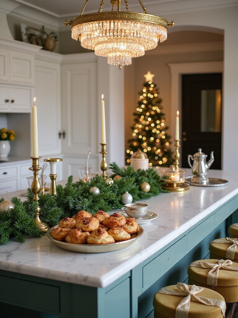 opulent festive kitchen elegance