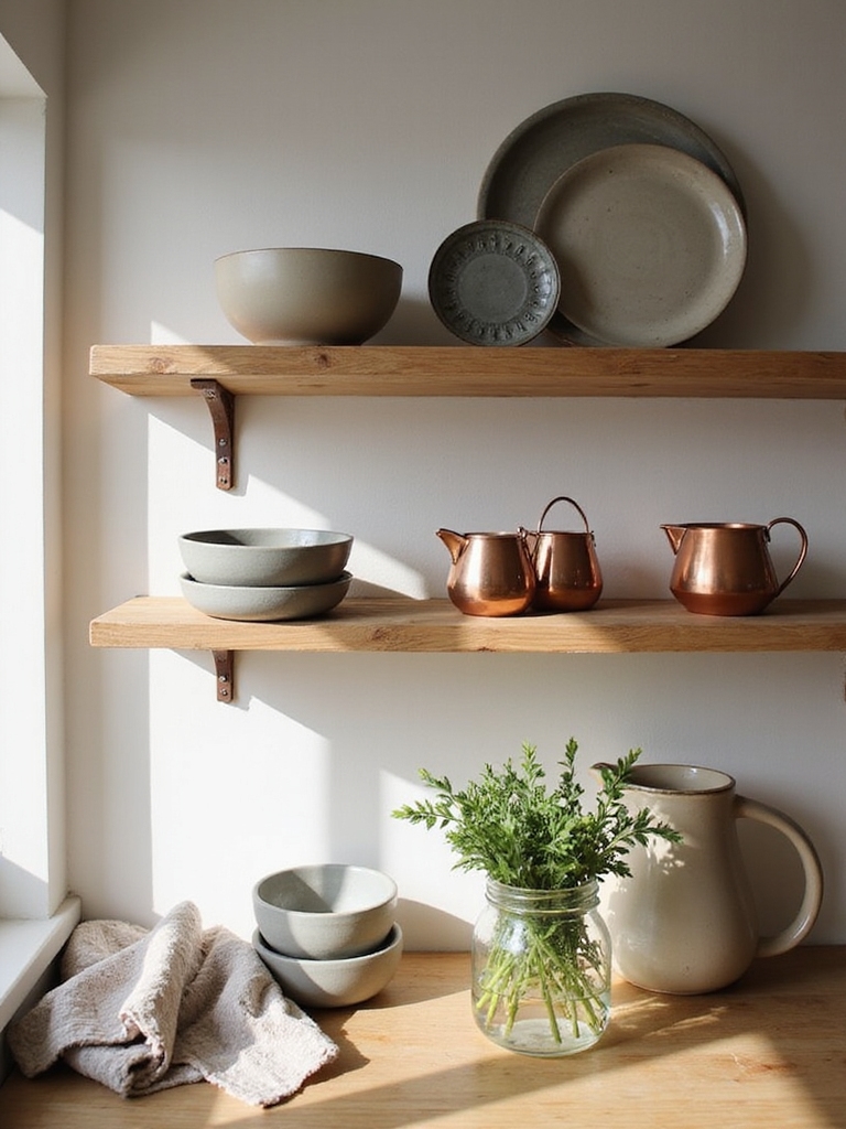 patterned plates stacked bowls