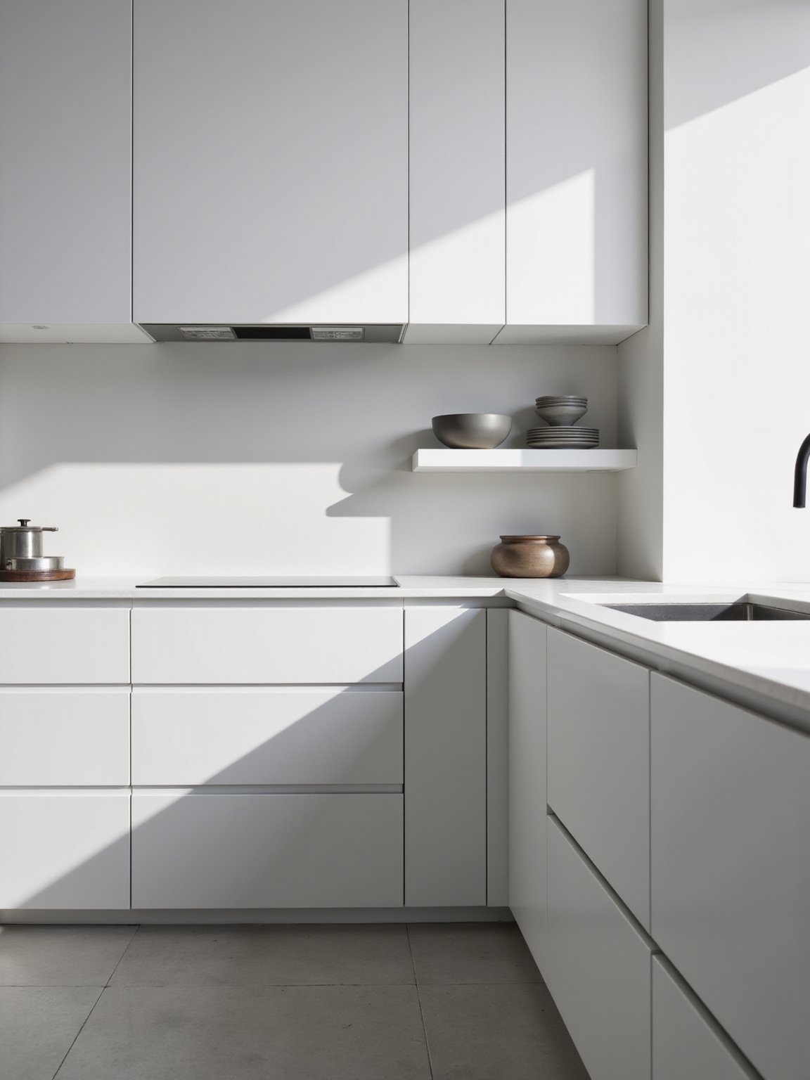 quiet neutrals emphasized architectural lines