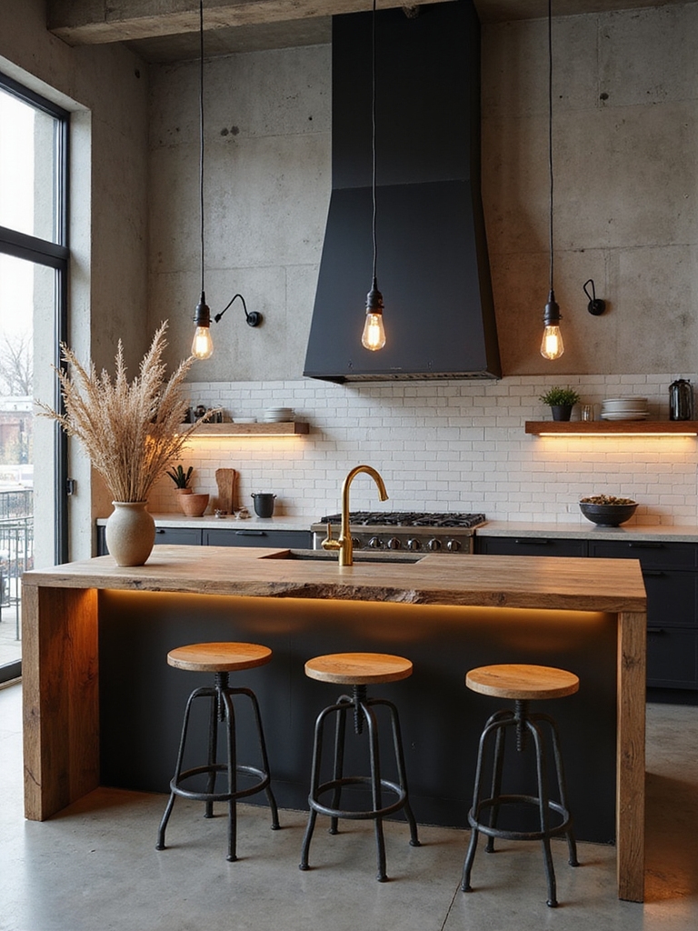 rugged textures warm finishes