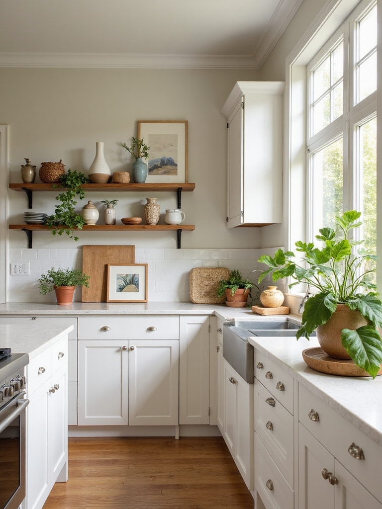 scale aware layered decor arrangements