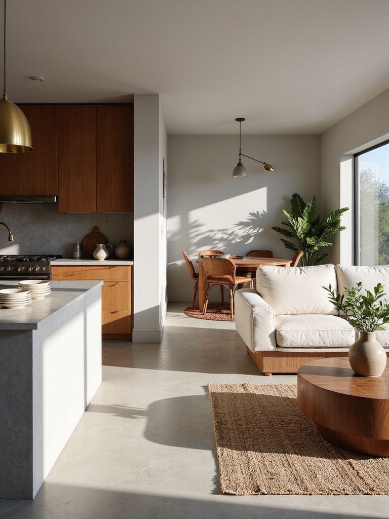 semi open kitchen living blend