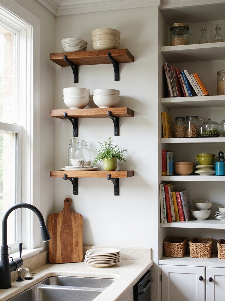 shelf styles shape kitchen personality