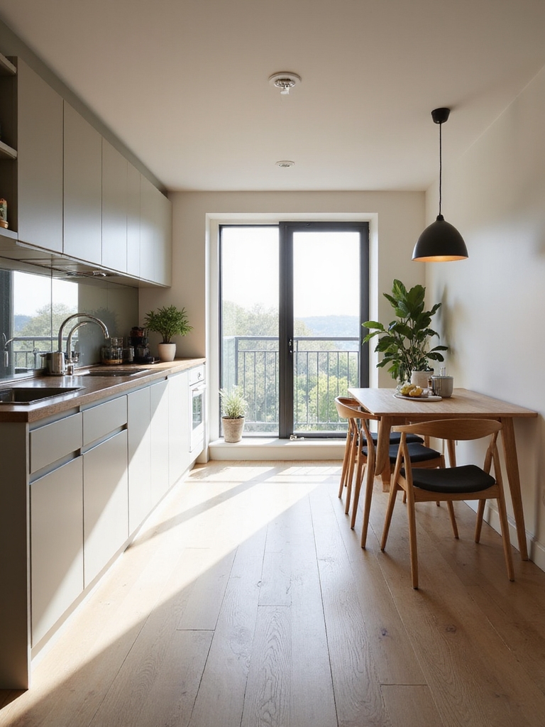 slimline timber kitchen storage