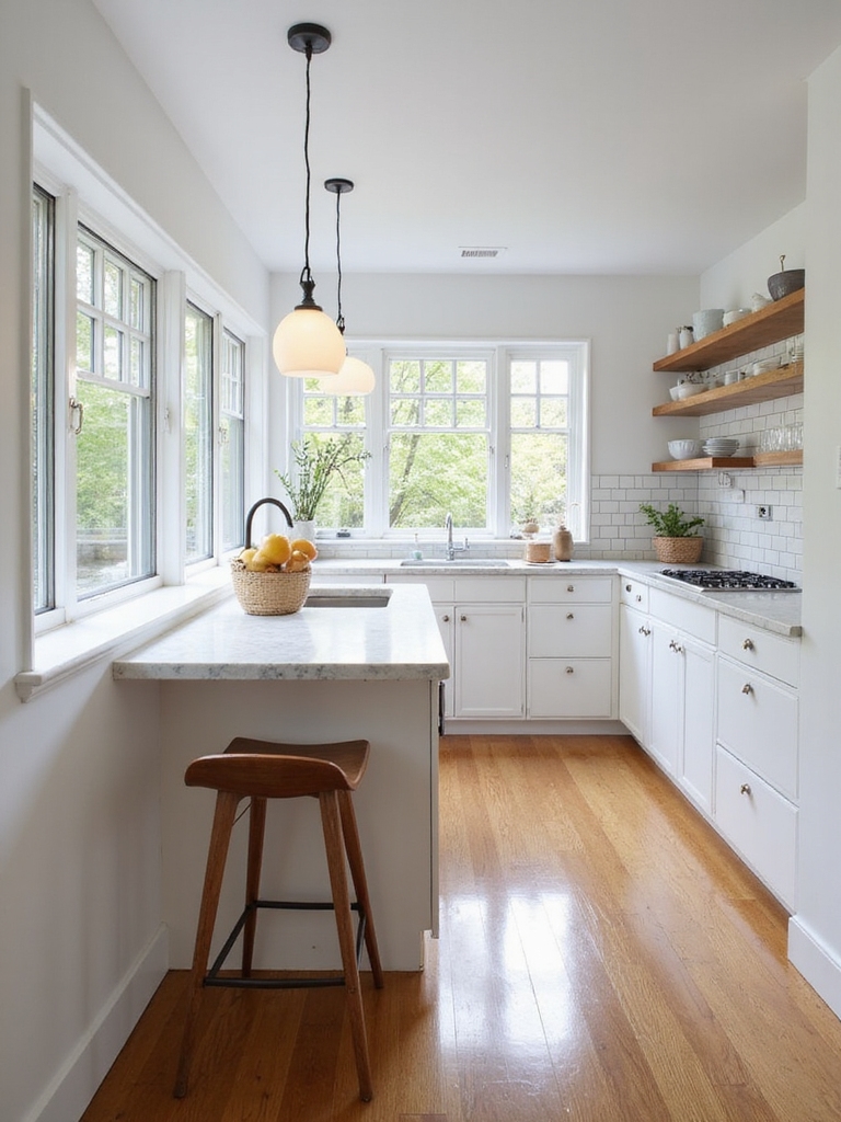small kitchen feels twice sized