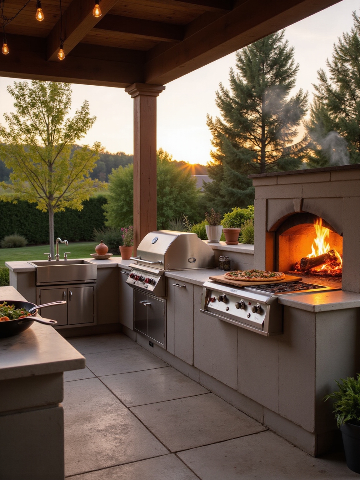 smoker pizza oven sideburner