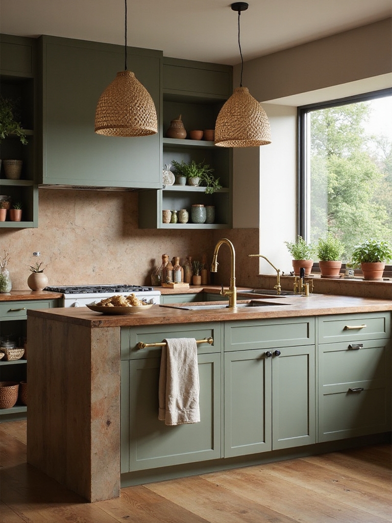 soft earthy neutrals with botanicals