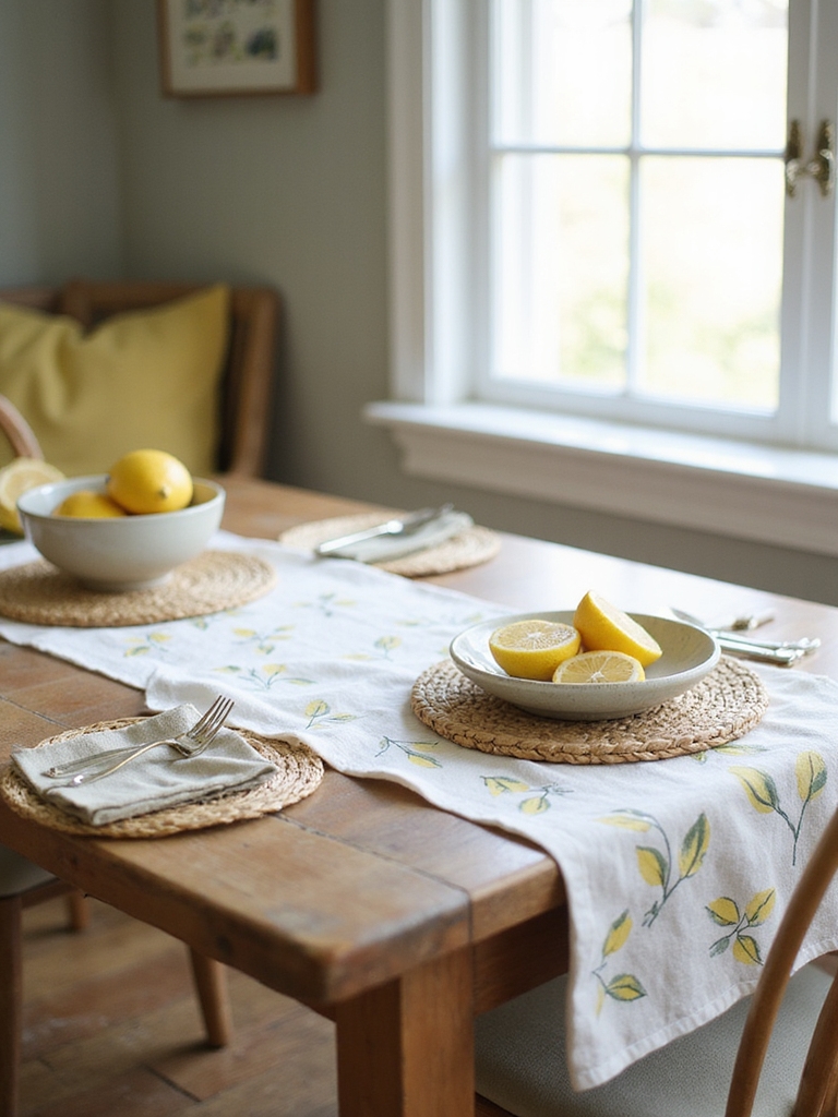 soft lemon linen accents