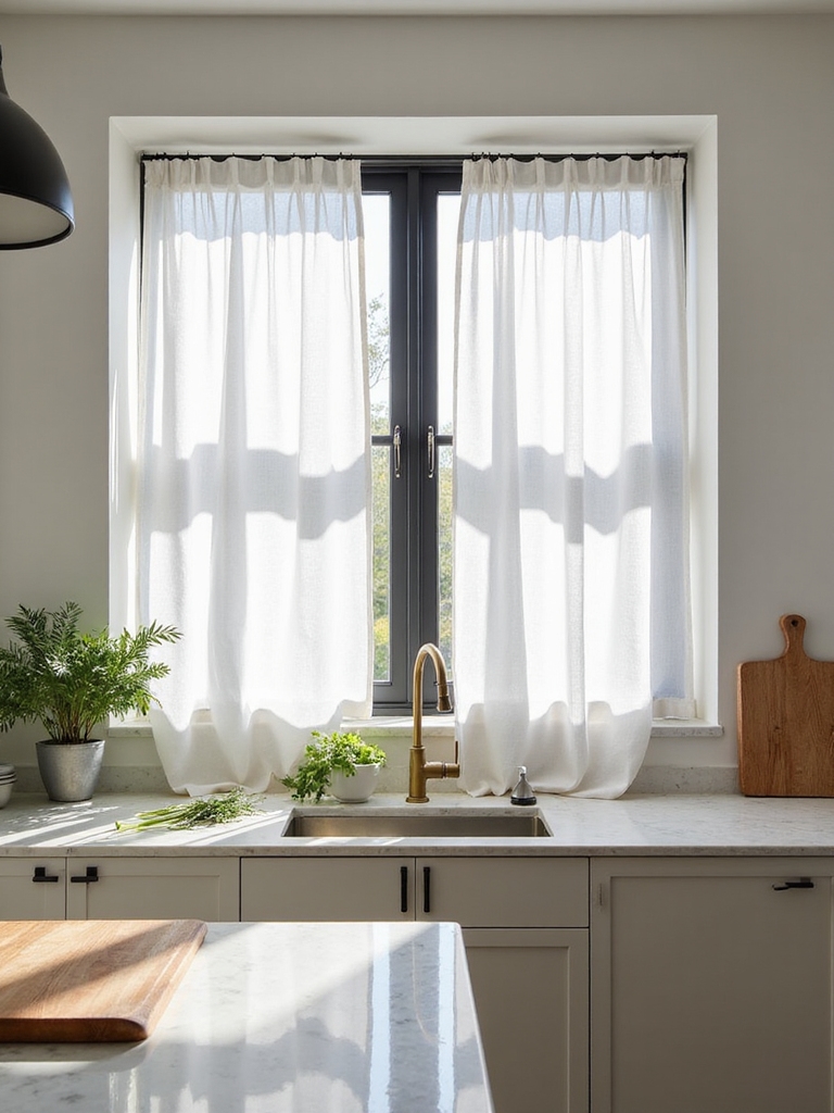 soft washable sheers for kitchens