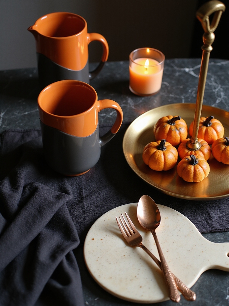soot black pumpkin aged brass