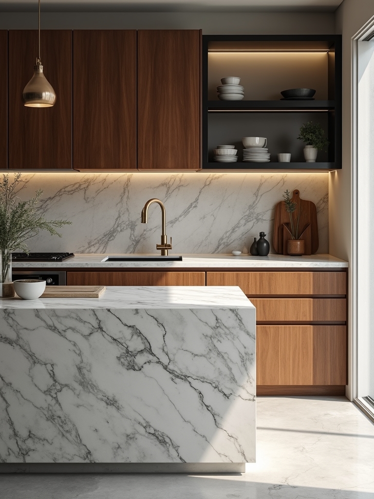 stone wood metal glass