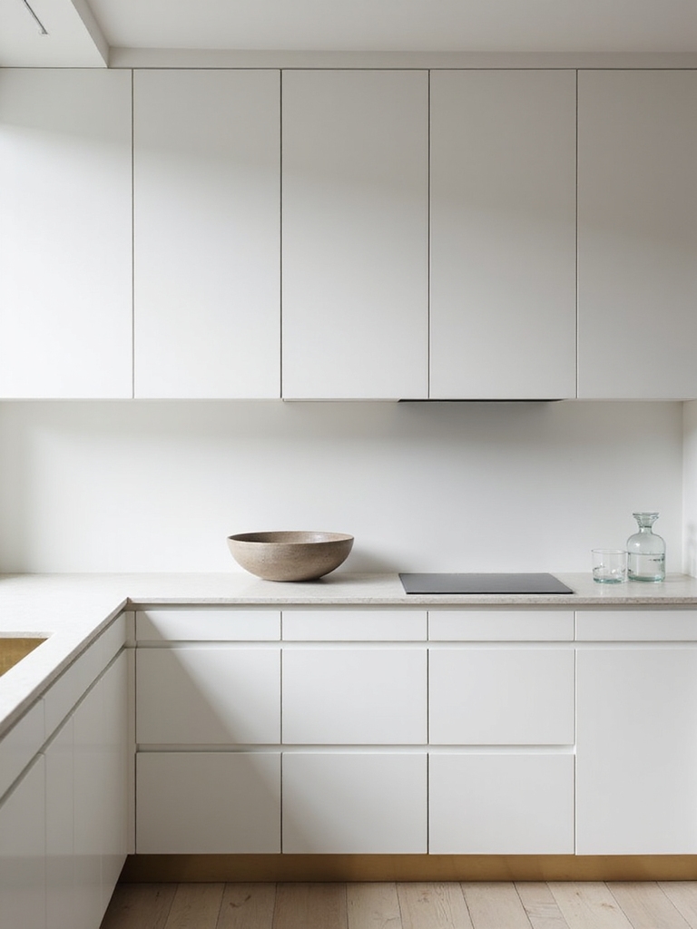 streamlined cabinetry with hidden hardware
