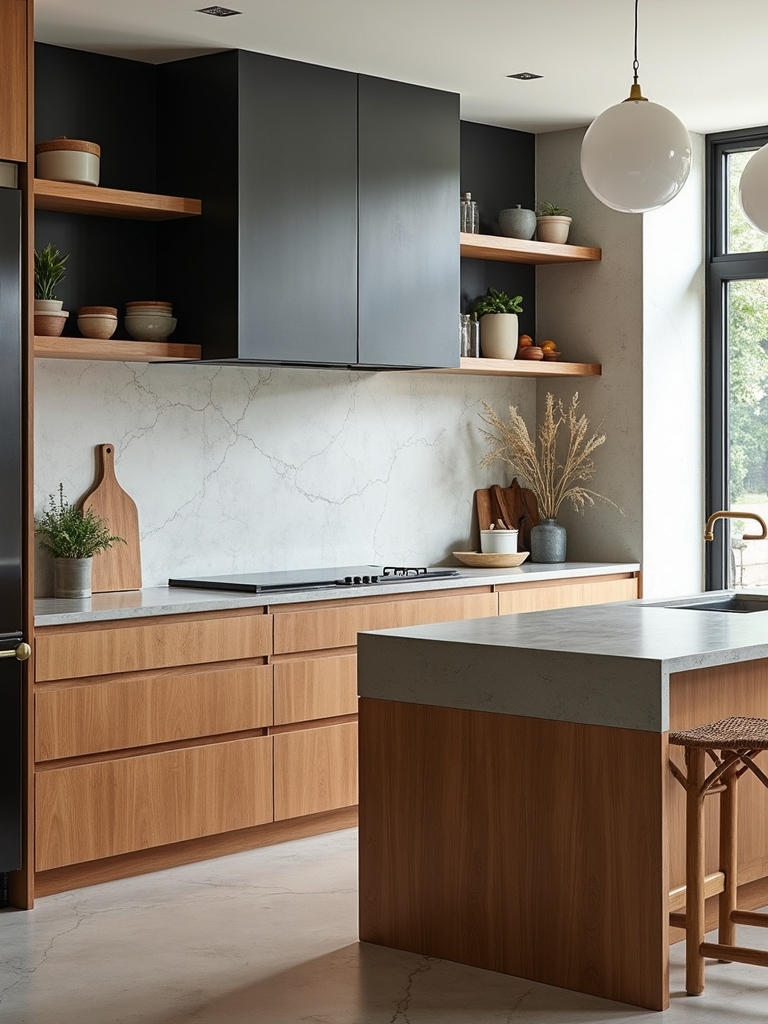 tactile contrast through mixed materials