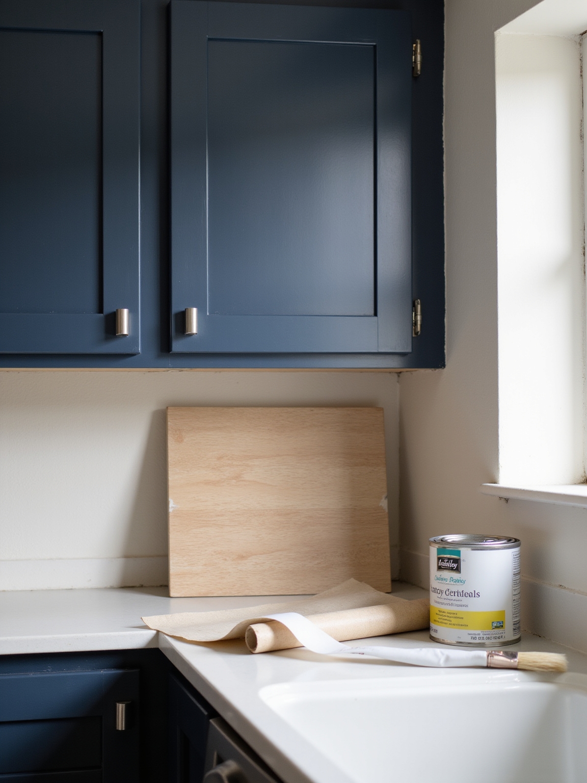 temporary rental cabinet makeover
