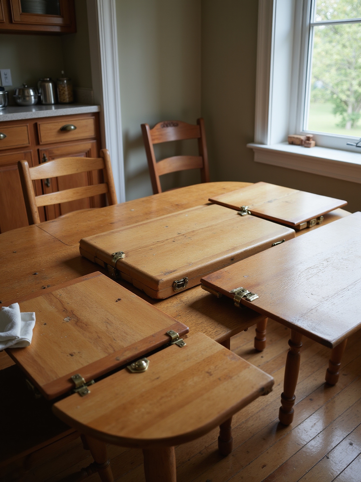 three tabletop extension styles