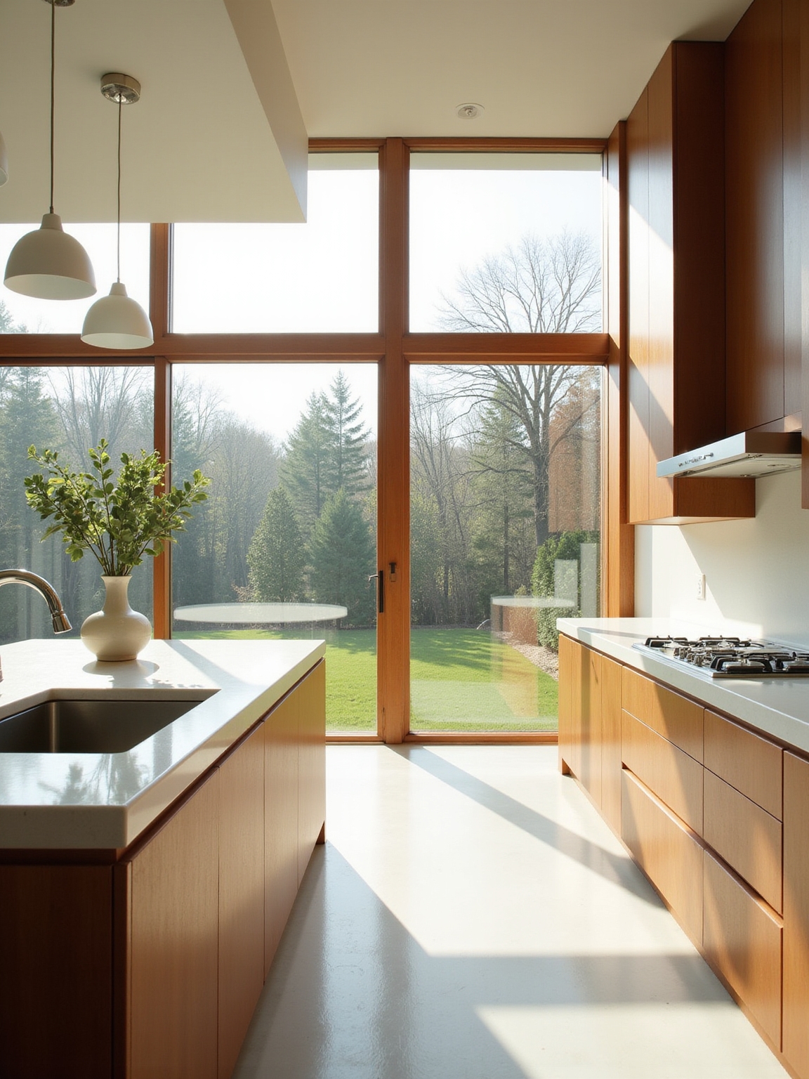 unobstructed framed garden view