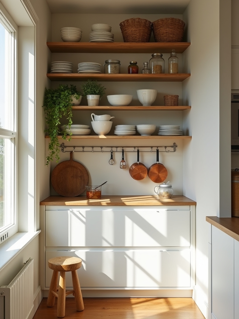 vertical upward kitchen organization