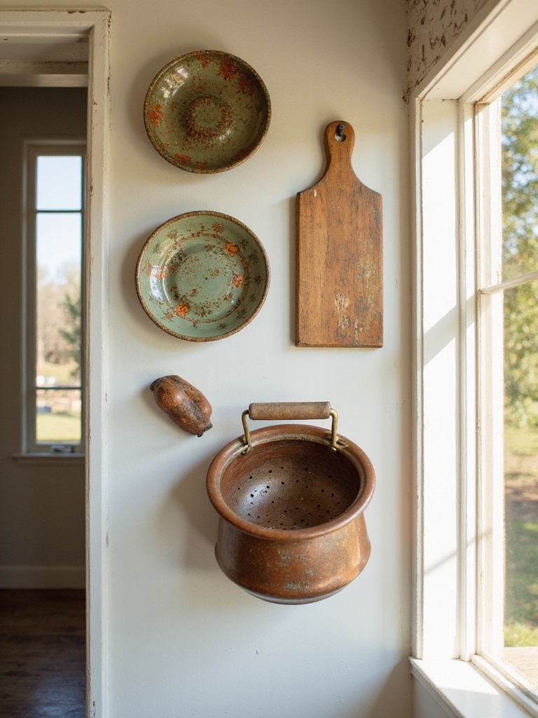 vintage kitchenware transformed into art
