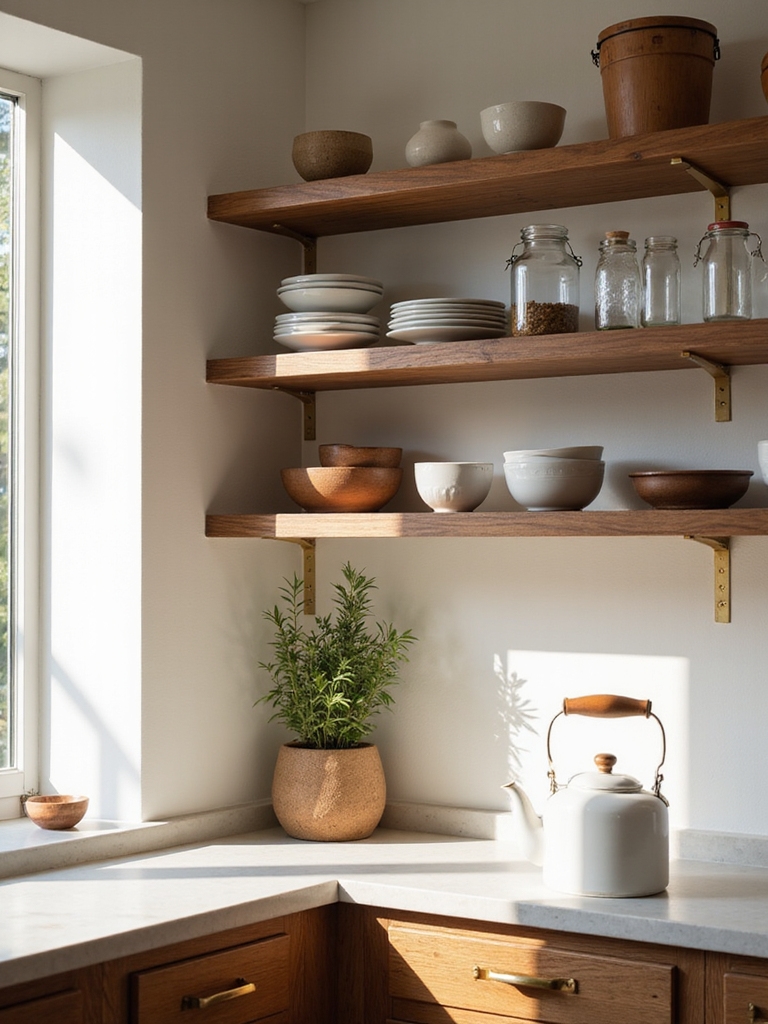 warm durable corner shelf materials
