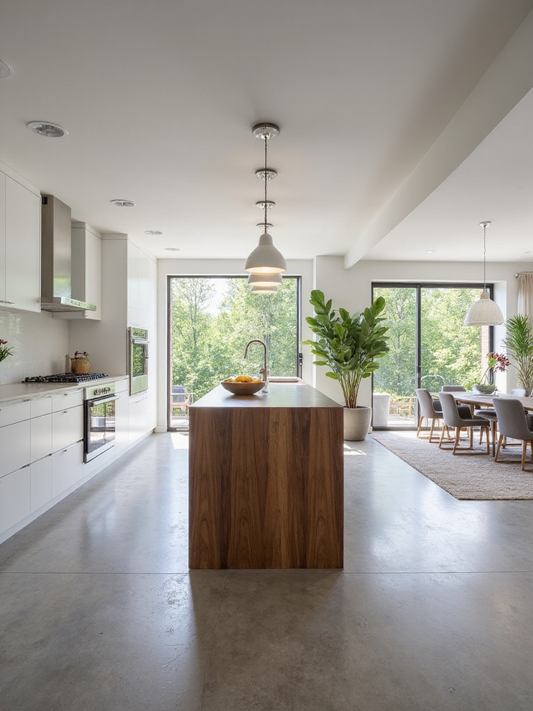warm efficient sociable kitchen layout