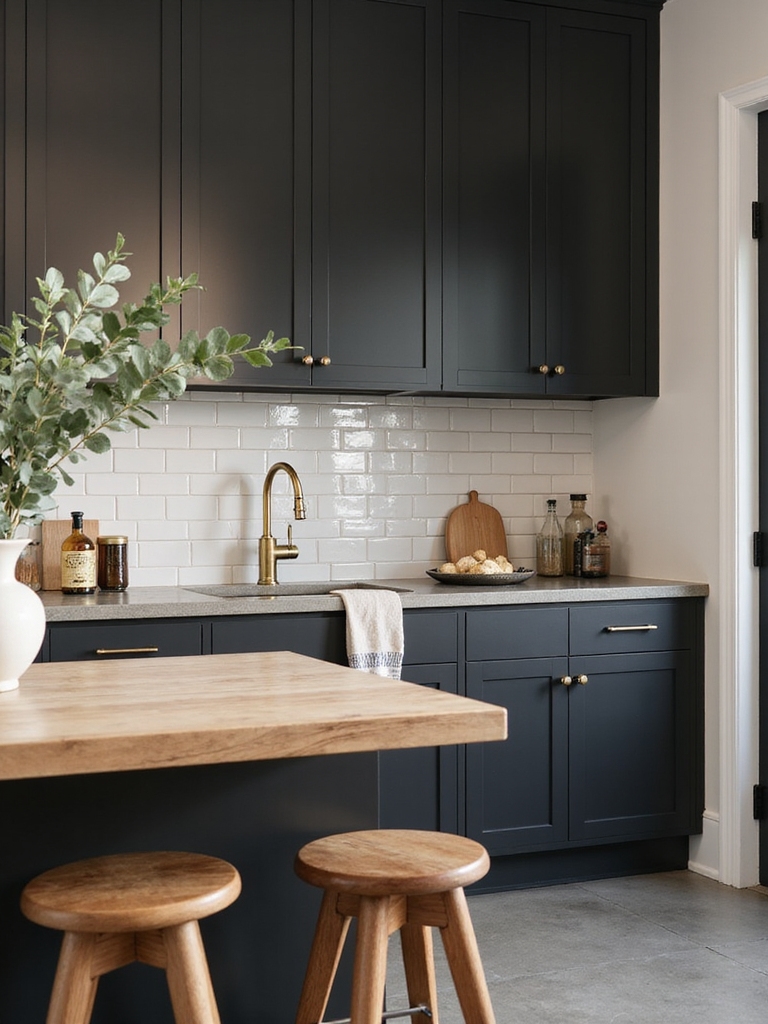 warm modern grey kitchen
