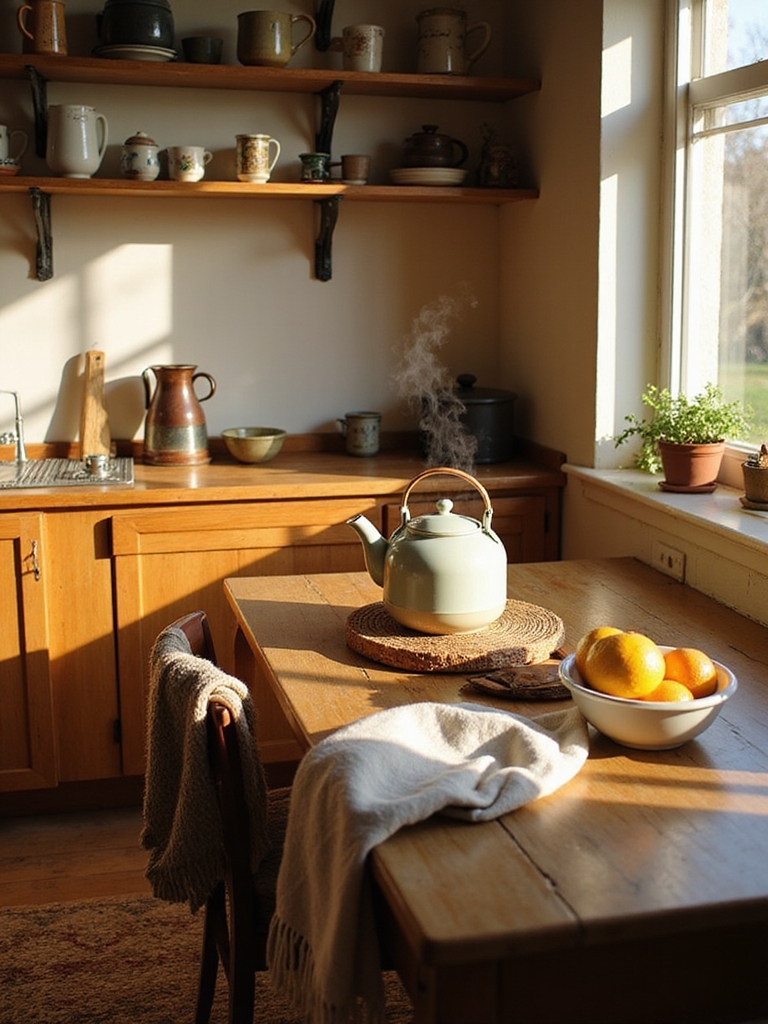 warm textured lived in kitchentouches