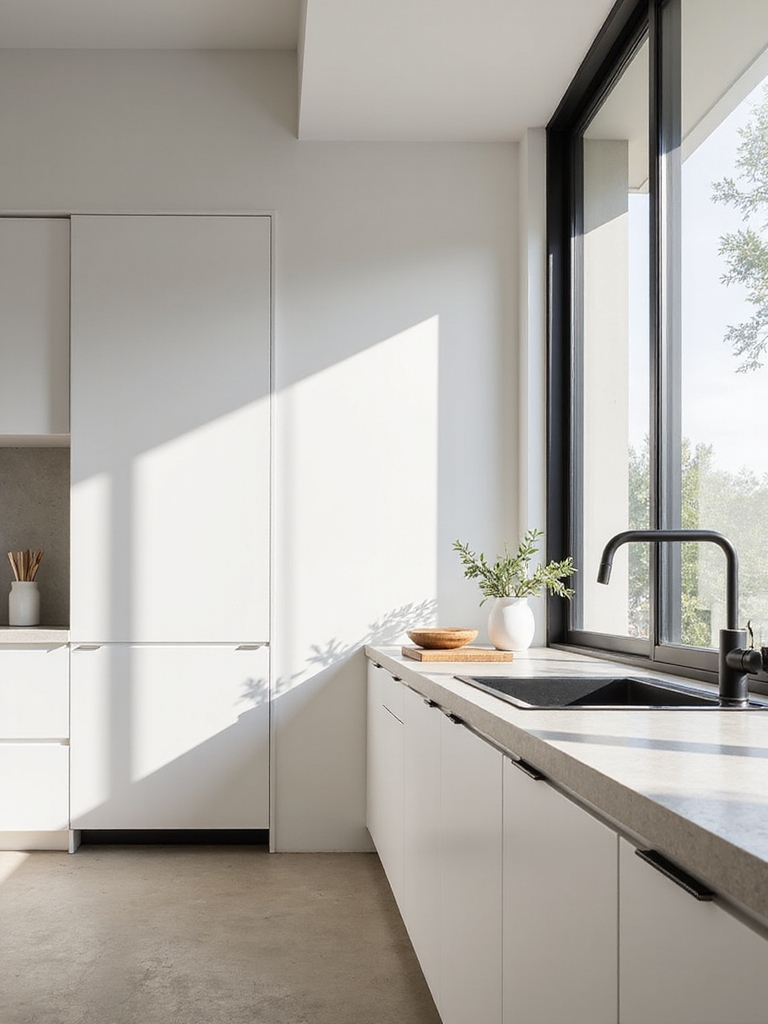 warm uncluttered functional kitchen