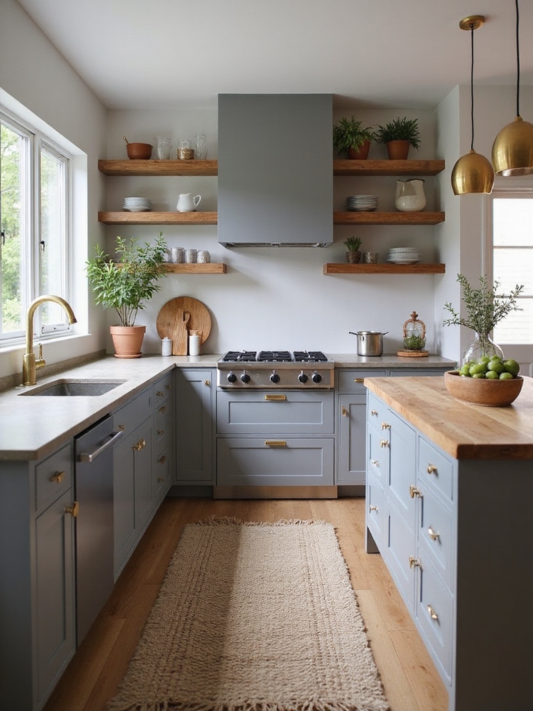warm wood tones for grey