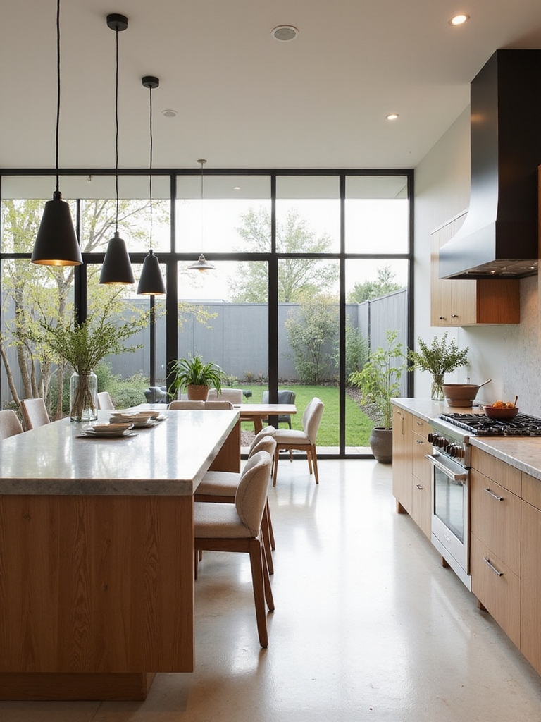 zoned conversational durable kitchen layout