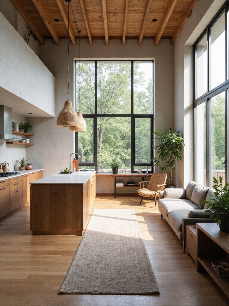 zoned open concept living spaces