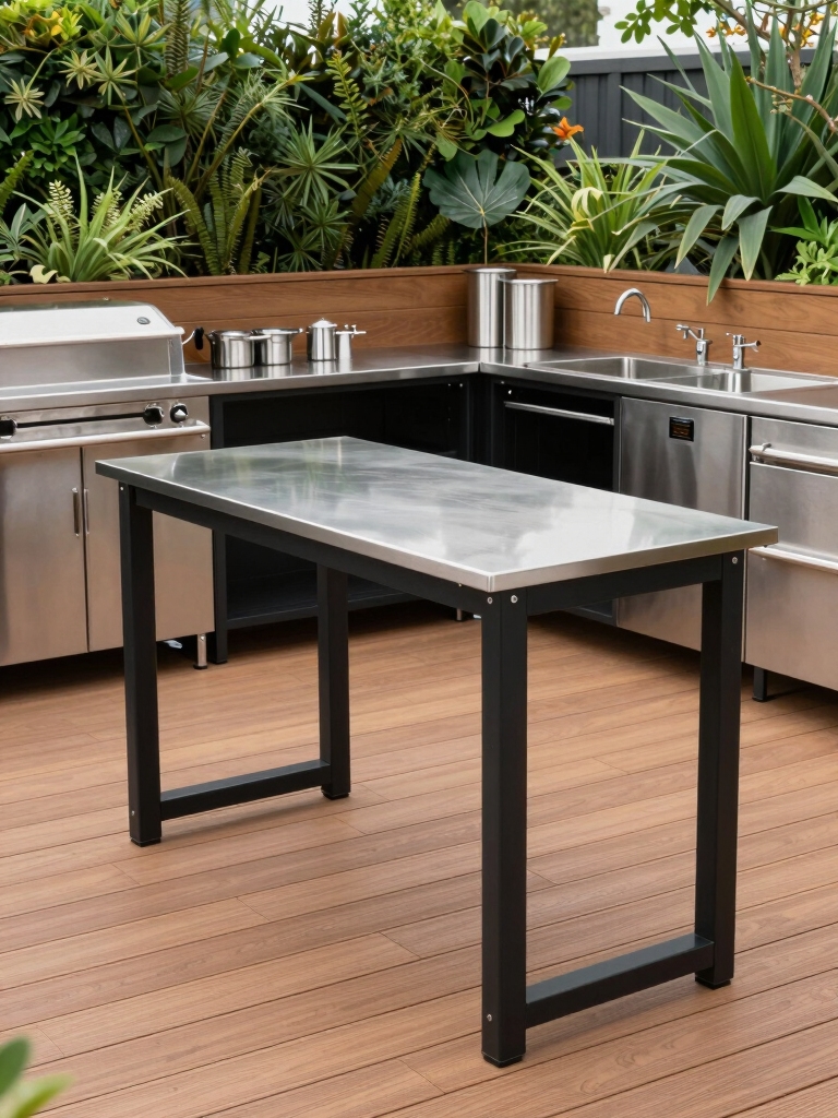 adjustable height outdoor workstations