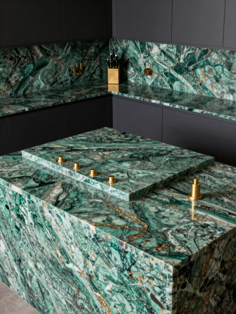 affordable green granite surfaces