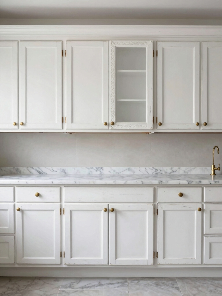 antique white kitchen cabinets