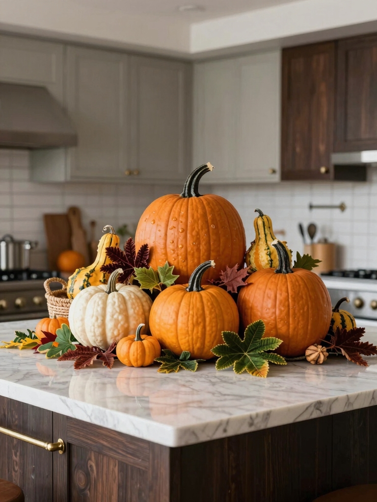autumnal decor with textures