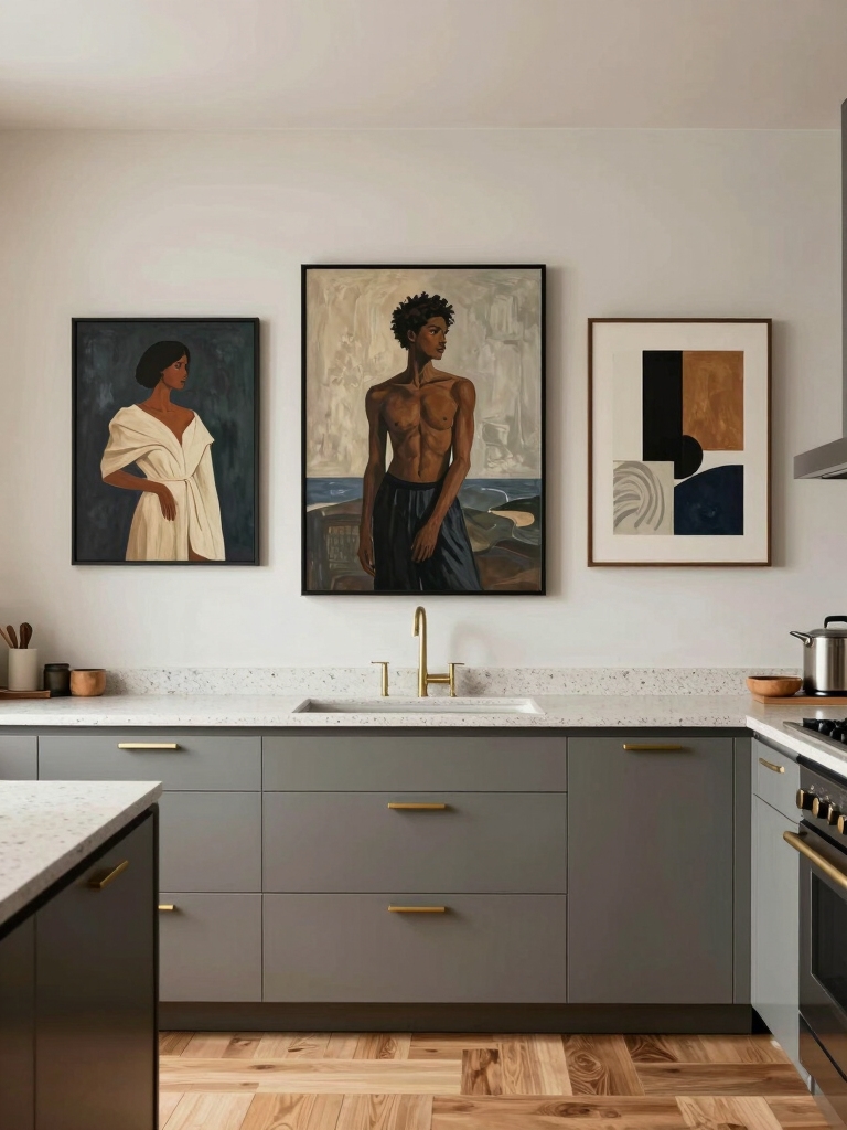 balanced artistic kitchen decor
