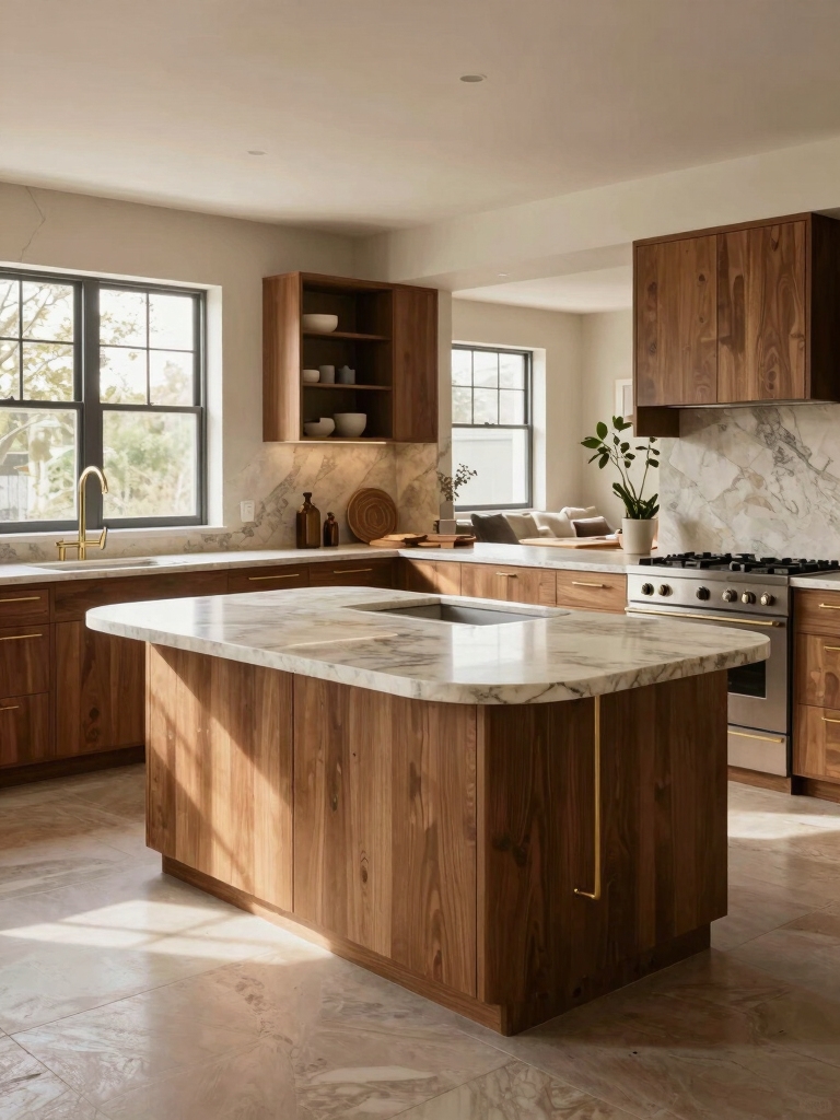 balanced island kitchen design