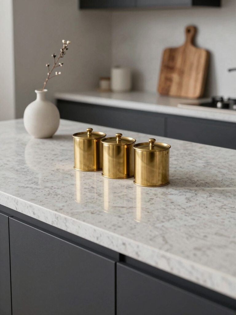 balanced kitchen counter decor