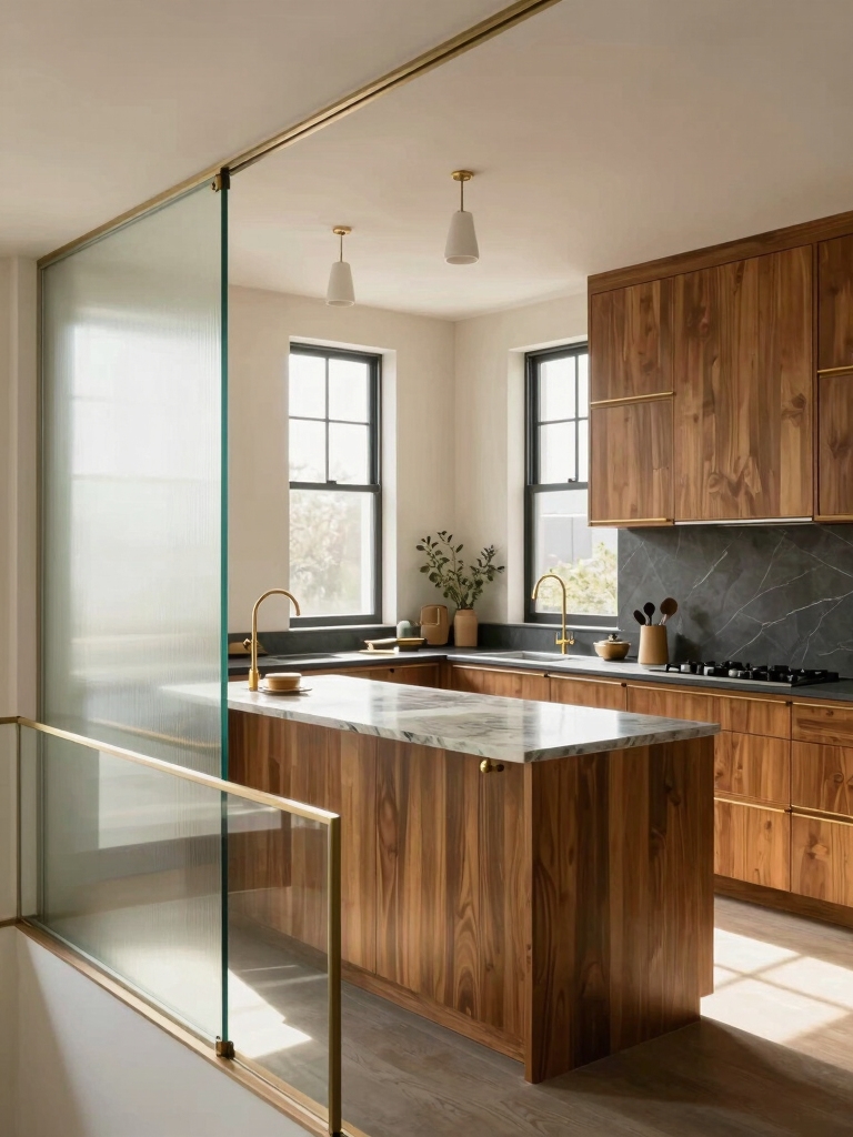 balanced semi open kitchen design