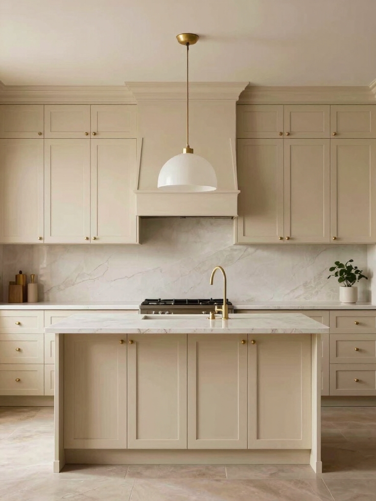beige kitchen cabinets selection