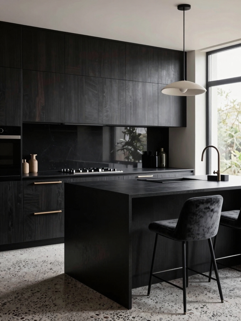 bold black surfaces shine