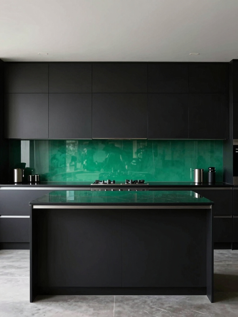 bold green glass contrast