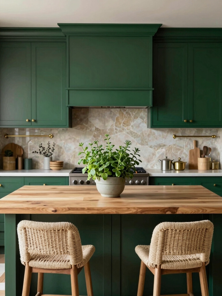 bold greens natural textures