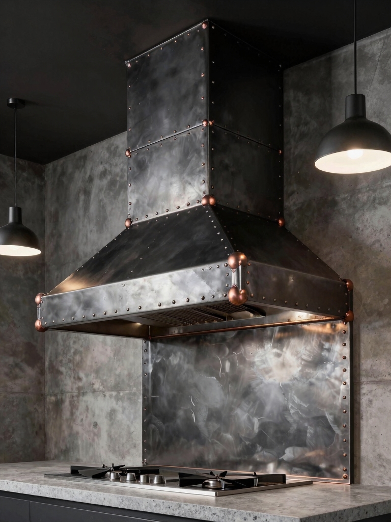 bold industrial kitchen statement