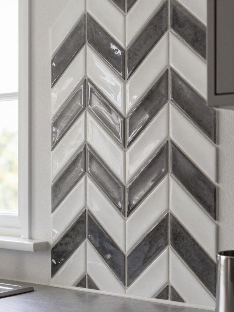 bold modern chevron tiles